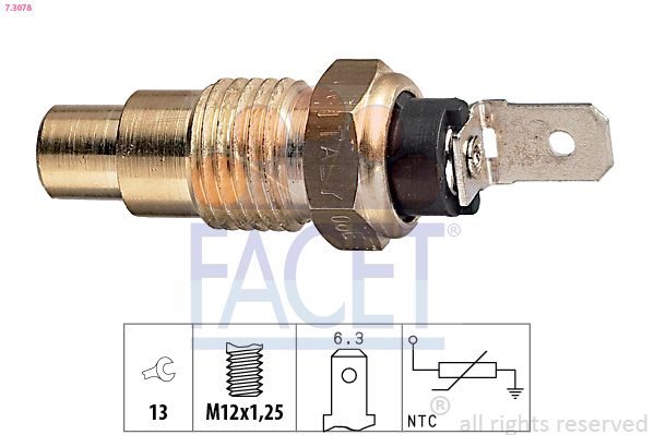 Датчик температури охолоджуючої рідини FACET 73078 - zapix