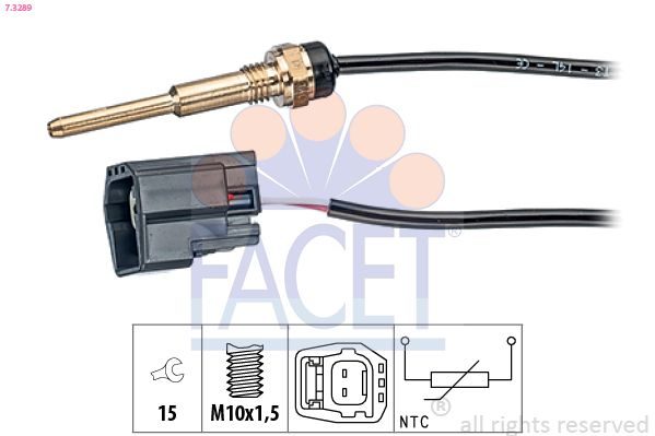 Датчик температури охолоджуючої рідини FACET 73289 - zapix