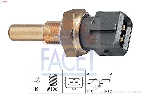Датчик температури охолоджуючої рідини FACET 73229 - zapix