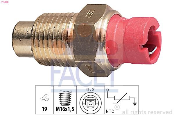 Датчик температури охолоджуючої рідини FACET 73000 - zapix