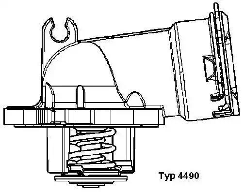 Термостат BORGWARNER (WAHLER) 449087D - zapix