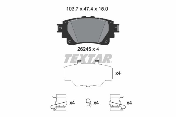 Тормозные колодки дисковые TEXTAR 2624501