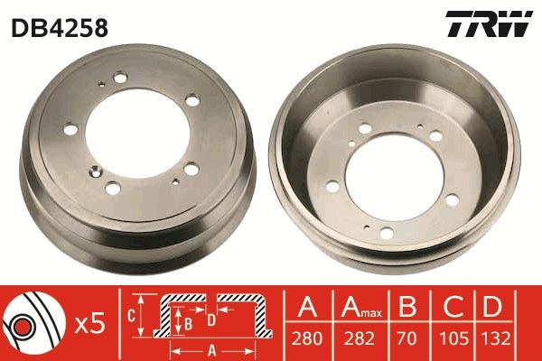 Гальмівний барабан TRW DB4258 - zapix