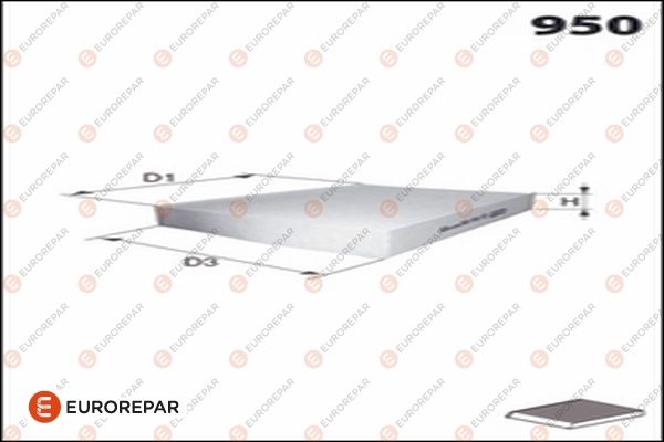 Фільтр салону EUROREPAR 1682951480 - zapix