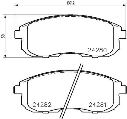 Гальмівні колодки дискові NISSHINBO NP2046 - zapix