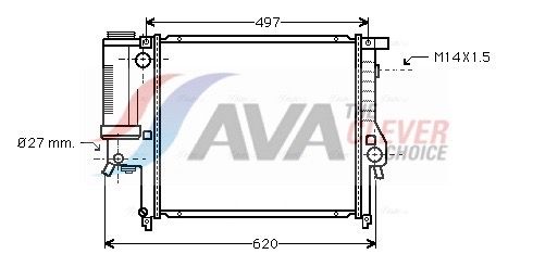 Радіатор охолодження двигуна AVA QUALITY COOLING BW2124