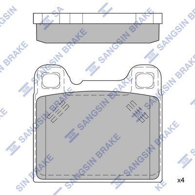 Гальмівні колодки дискові HI-Q SP4398 - zapix