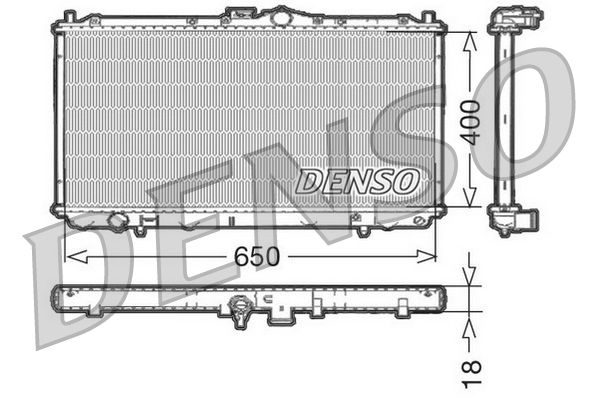 Радіатор охолодження двигуна DENSO DRM45010 - zapix