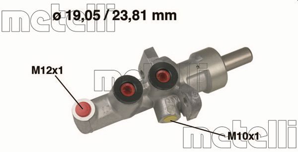Головний гальмівний циліндр METELLI 050619 - zapix