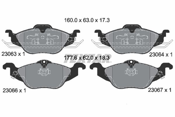 Гальмівні колодки дискові TEXTAR 2306302 - zapix