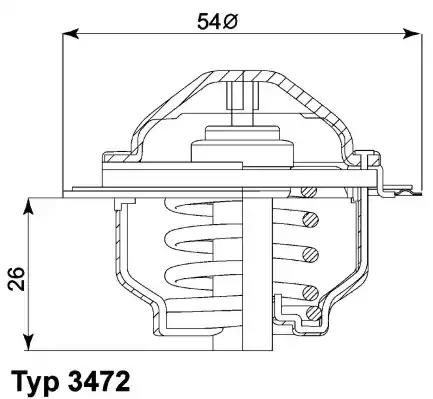 Термостат BORGWARNER (WAHLER) 347287D - zapix