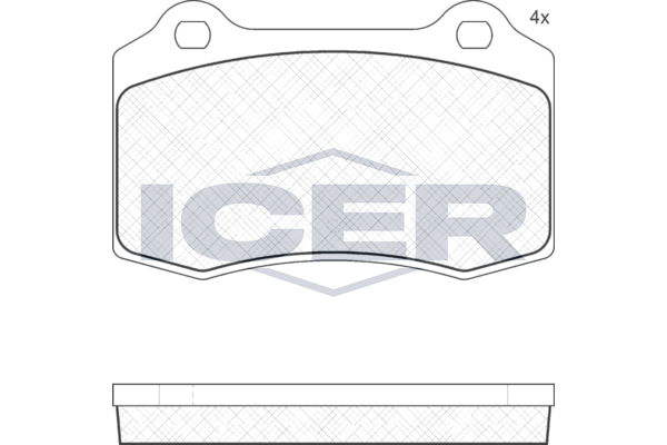 Гальмівні колодки дискові ICER 181447 - zapix
