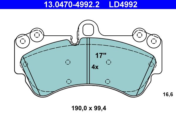 Гальмівні колодки дискові ATE 13047049922 - zapix