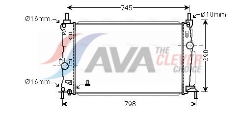 Радіатор охолодження двигуна AVA QUALITY COOLING MZ2254 - zapix