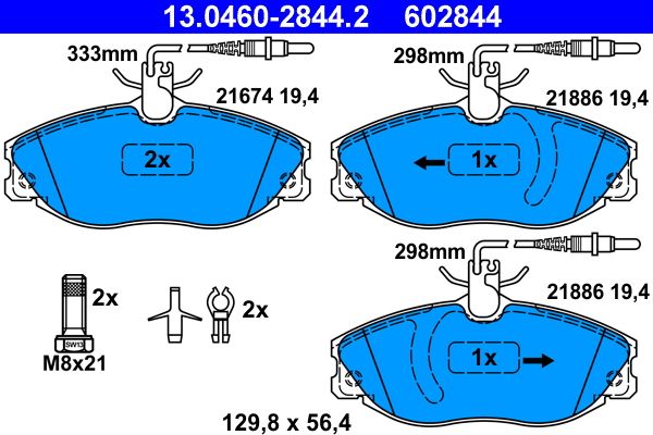 Гальмівні колодки дискові ATE 13046028442 - zapix