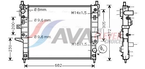 Радіатор охолодження двигуна AVA QUALITY COOLING MSA2271 - zapix