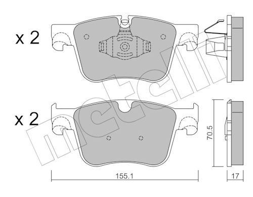 Гальмівні колодки дискові METELLI 2209851 - zapix