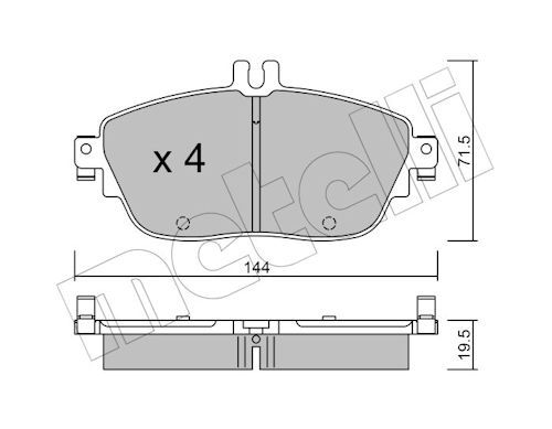 Гальмівні колодки дискові METELLI 2209650 - zapix