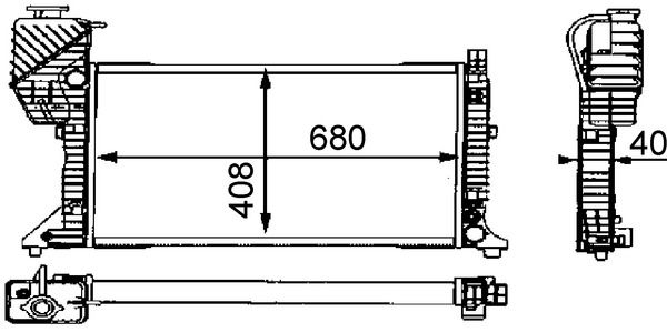 Радіатор охолодження двигуна MAHLE CR682000S - zapix