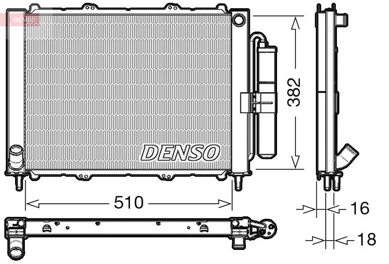 Радіатор охолодження двигуна DENSO DRM23103 - zapix