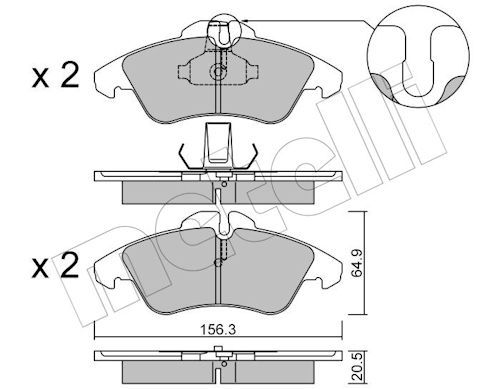 Гальмівні колодки дискові METELLI 2202560 - zapix