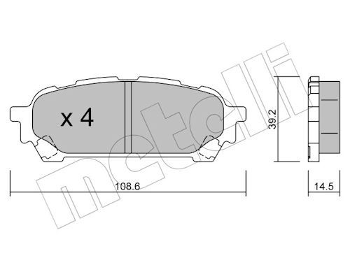 Гальмівні колодки дискові METELLI 2206130 - zapix
