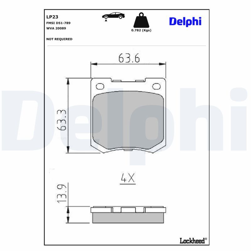 Гальмівні колодки дискові DELPHI LP45 - zapix