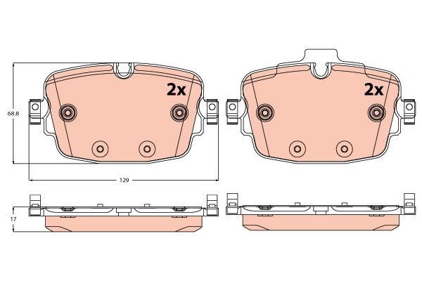 Гальмівні колодки дискові TRW GDB2215 - zapix