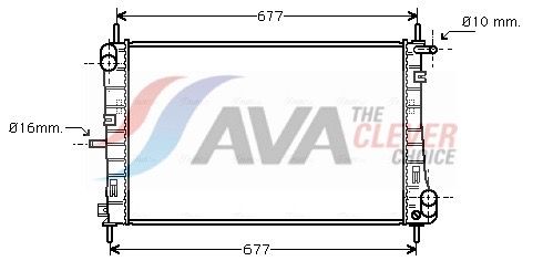 Радіатор охолодження двигуна AVA QUALITY COOLING FDA2338 - zapix