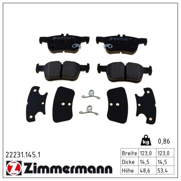 Гальмівні колодки дискові ZIMMERMANN 222311451 - zapix