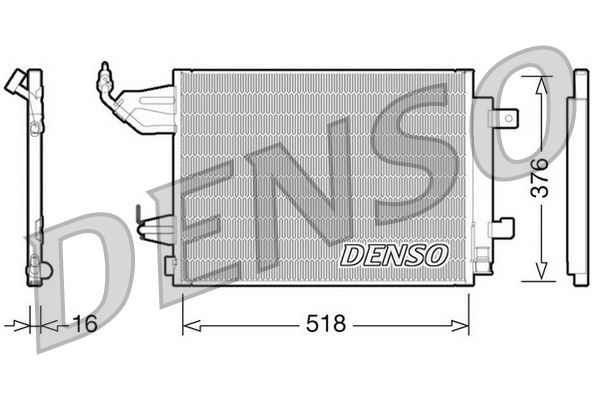 Радіатор кондиціонера DENSO DCN16001 - zapix