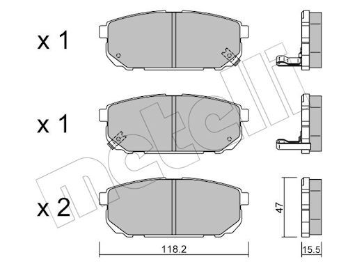 Гальмівні колодки дискові METELLI 2205160 - zapix