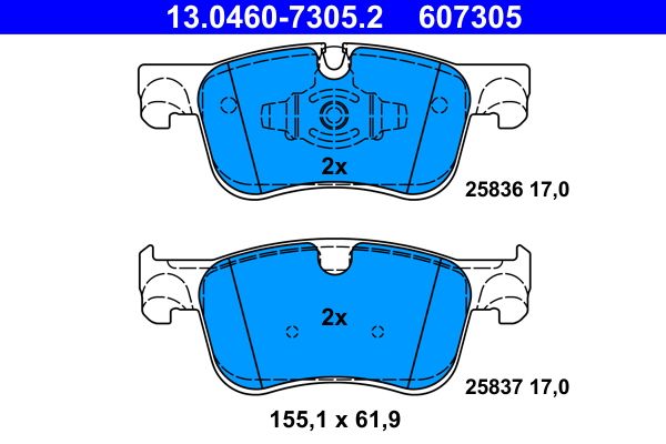 Гальмівні колодки дискові ATE 13046073052 - zapix