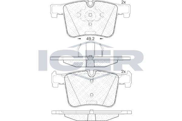 Тормозные колодки дисковые ICER 182020