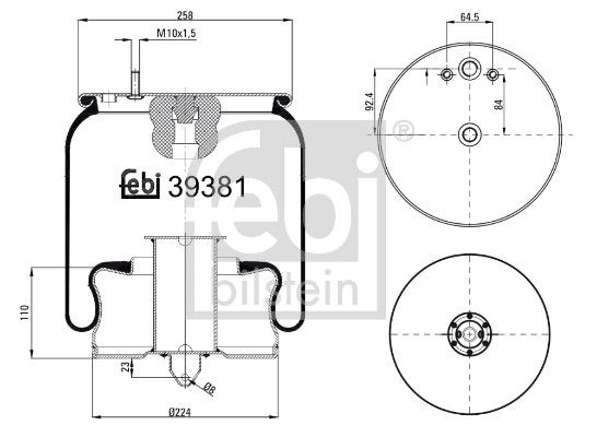 Пневматична підвіска FEBI BILSTEIN 39381 - zapix