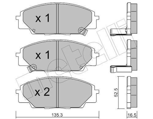 Гальмівні колодки дискові METELLI 2204350 - zapix