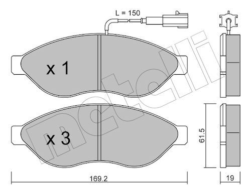 Гальмівні колодки дискові METELLI 2207080 - zapix