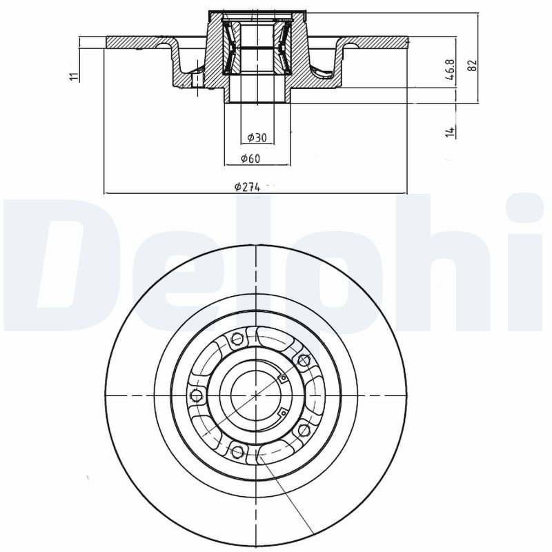 Гальмівний диск DELPHI BG9026RS - zapix