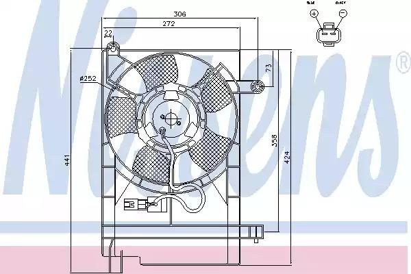 Вентилятор системи охолодження NISSENS 85062 - zapix