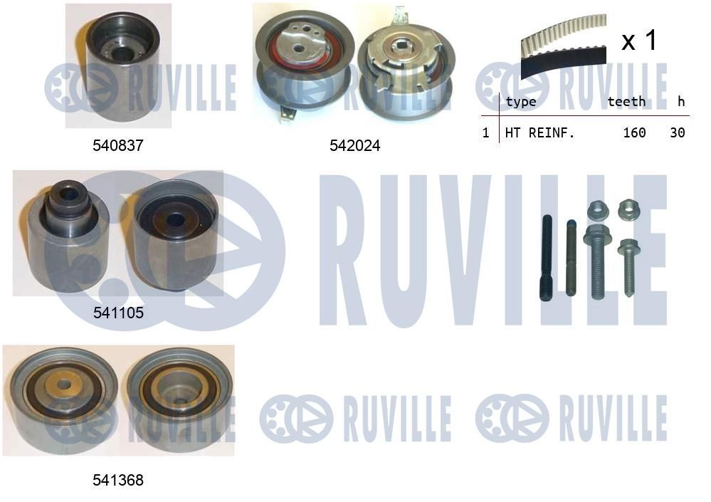 Комплект ременя ГРМ RUVILLE 550305 - zapix