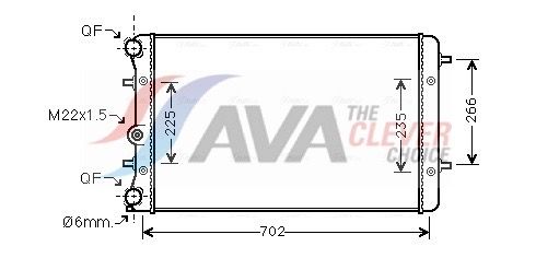 Радіатор охолодження двигуна AVA QUALITY COOLING VNA2174 - zapix