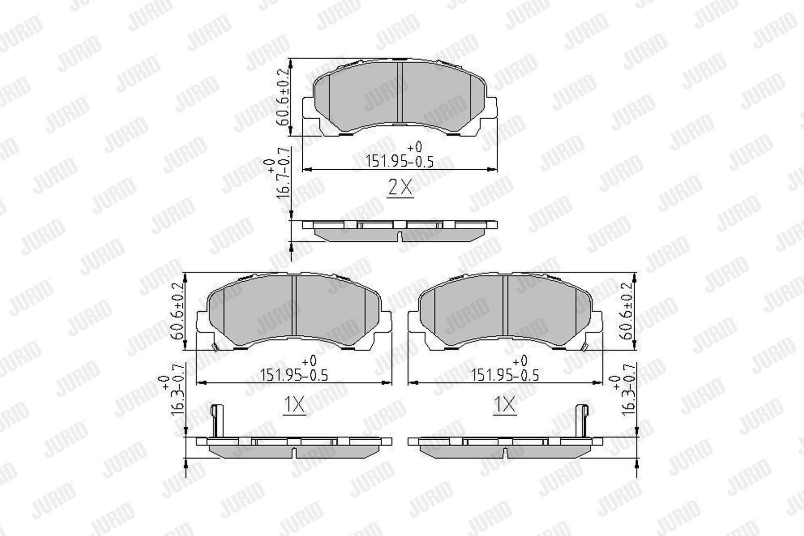 Гальмівні колодки дискові JURID 573467J - zapix