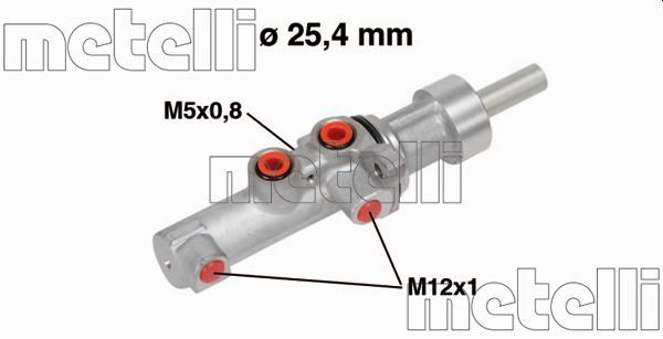 Головний гальмівний циліндр METELLI 050752 - zapix