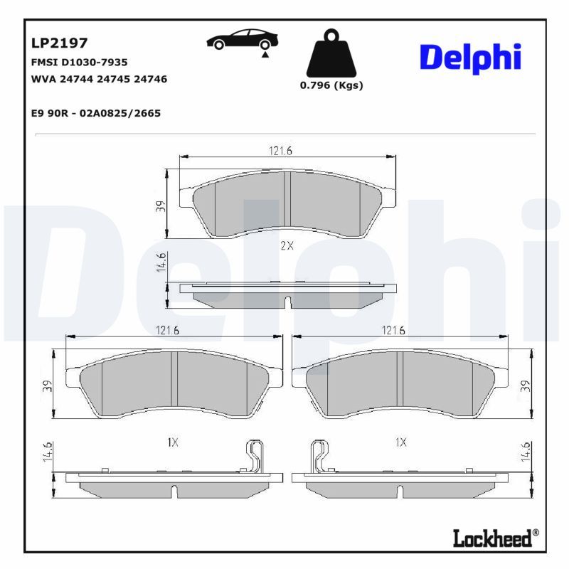 Гальмівні колодки дискові DELPHI LP2197 - zapix