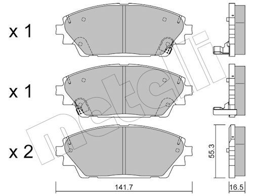 Гальмівні колодки дискові METELLI 2209920 - zapix
