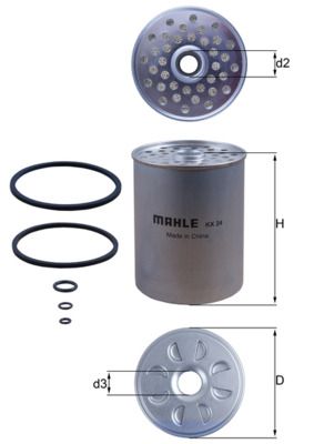 Паливний фільтр MAHLE KX24D - zapix