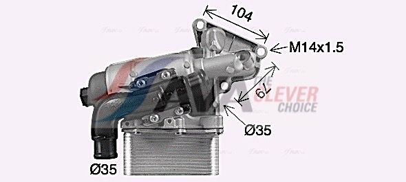 Оливний радіатор двигуна AVA QUALITY COOLING OL3710H - zapix