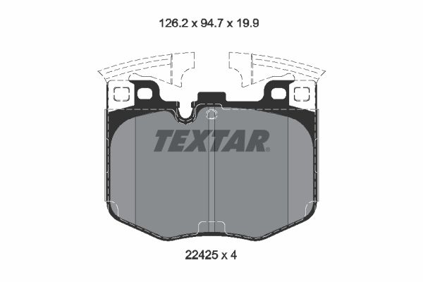 Гальмівні колодки дискові TEXTAR 2242501 - zapix