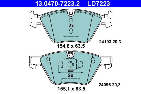 Гальмівні колодки дискові ATE 13047072232 - zapix