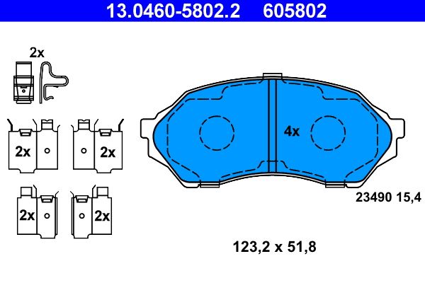 Гальмівні колодки дискові ATE 13046058022 - zapix